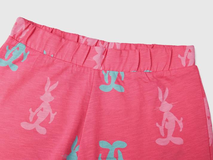 kinderen Benetton korte bugs bunny & lola pyjama roze 4R622747