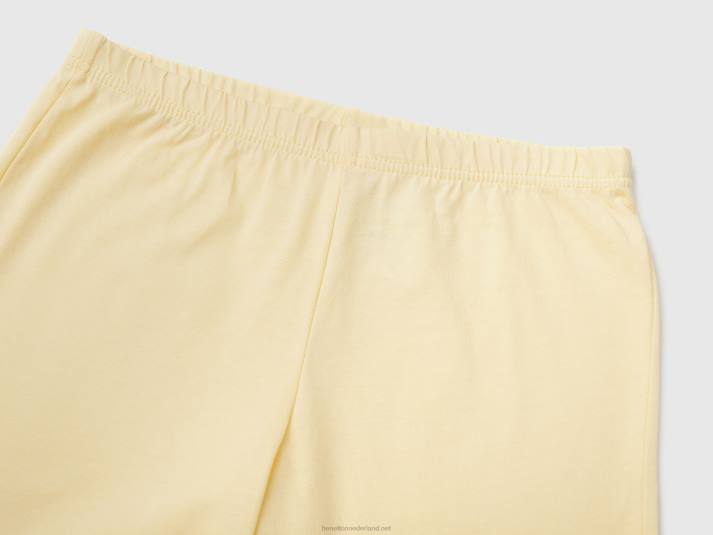 kinderen Benetton korte pyjama van lichtgewicht katoen vanille 4R622759