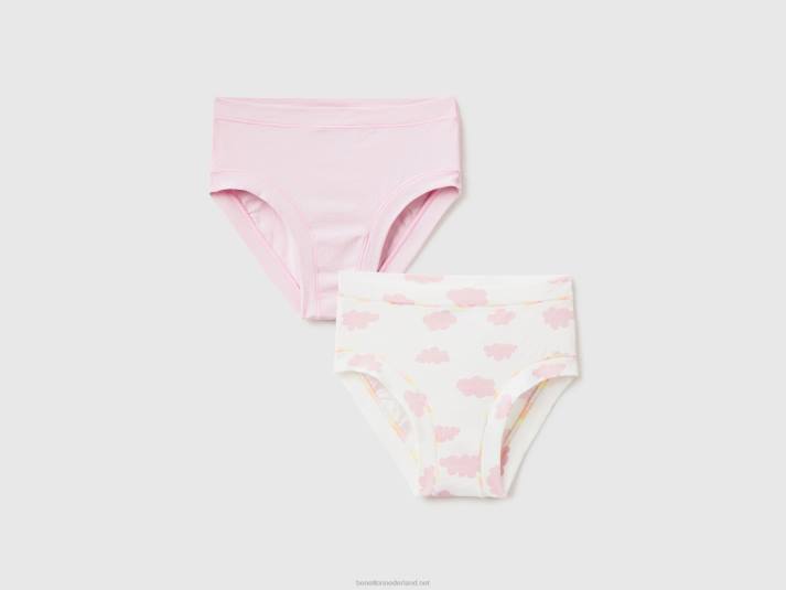 kinderen Benetton korte set in super stretch biologisch katoen veelkleurig 4R622754