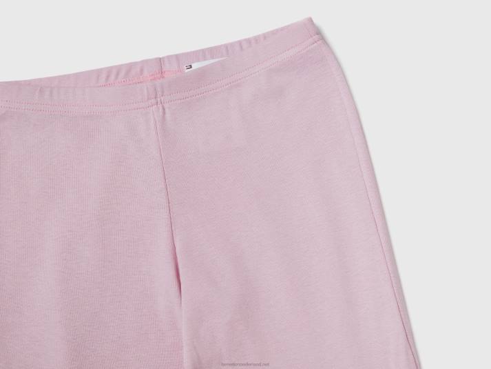 kinderen Benetton pyjama van langvezelig katoen pastelroze 4R622760