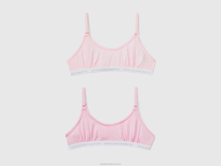 kinderen Benetton twee bh's van stretchkatoen veelkleurig 4R622781