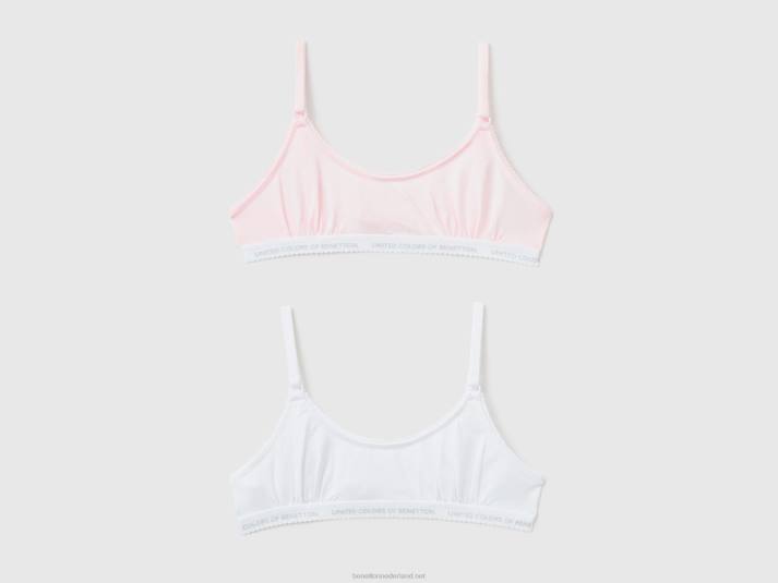 kinderen Benetton twee bh's van stretchkatoen veelkleurig 4R622786