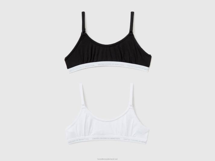 kinderen Benetton twee bh's van stretchkatoen veelkleurig 4R625518