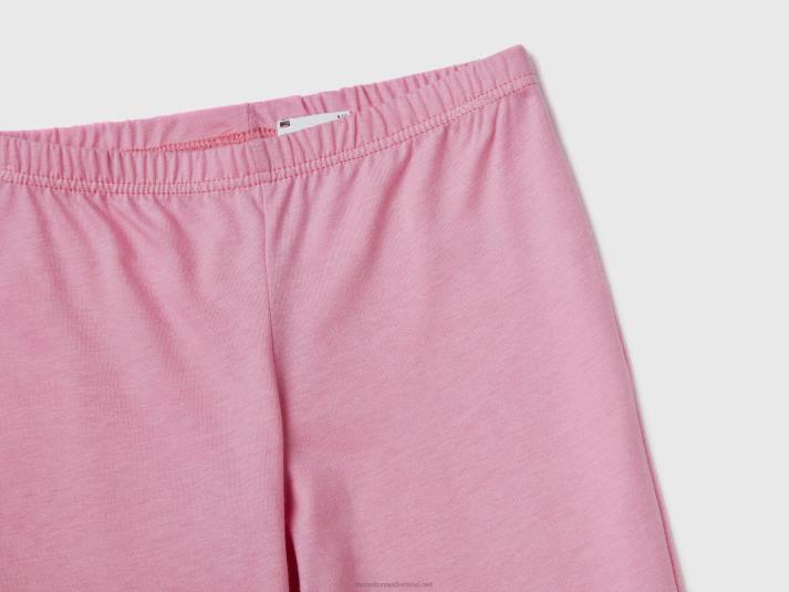 kinderen Benetton warme stitch & angel pyjama met glitters mauve 4R622755