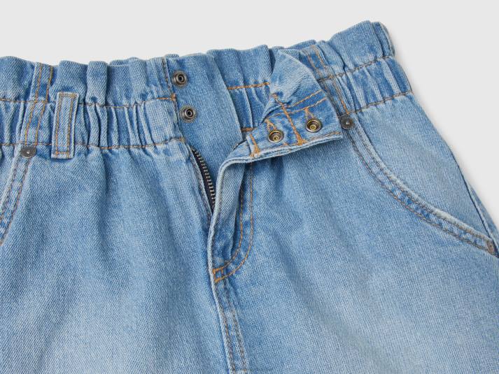 kinderen Benetton denim paperbag rok blauw 4R622722