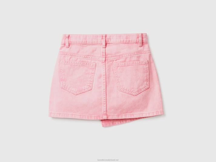 kinderen Benetton minirok met knopen roze 4R625494