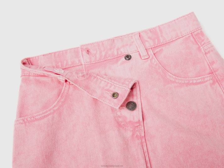kinderen Benetton minirok met knopen roze 4R625494