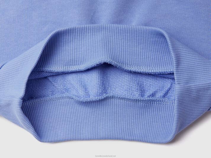 kinderen Benetton cropped sweatshirt met kleurvlakken maagdenpalm 4R622529