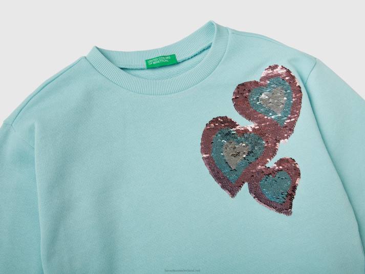 kinderen Benetton sweatshirt met omkeerbare pailletten water 4R622558