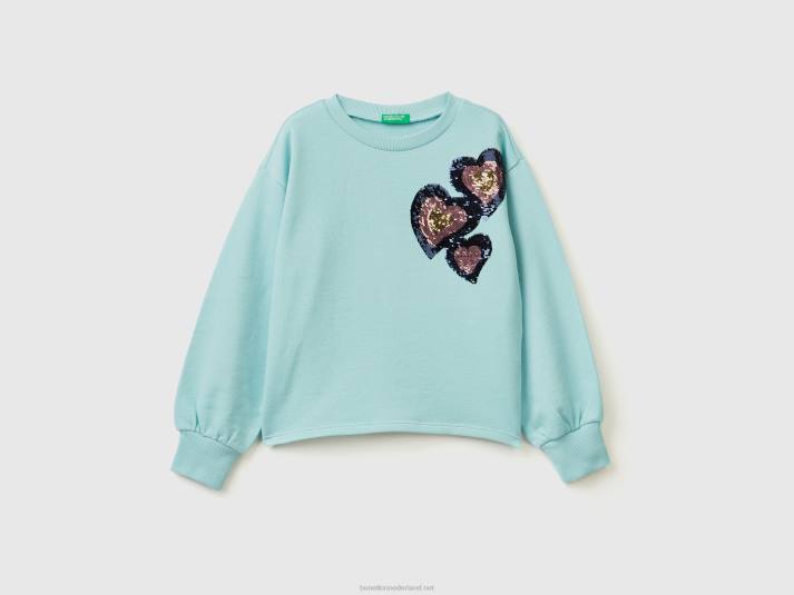 kinderen Benetton sweatshirt met omkeerbare pailletten water 4R625356