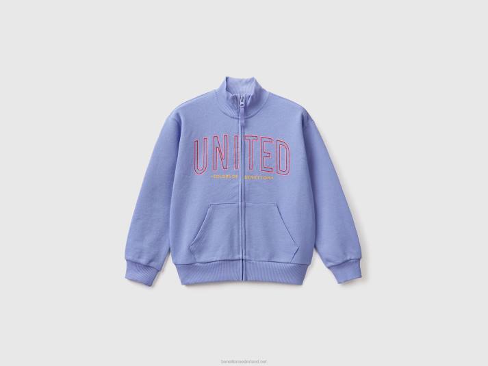 kinderen Benetton sweatshirt met ritssluiting en kraag maagdenpalm 4R625314