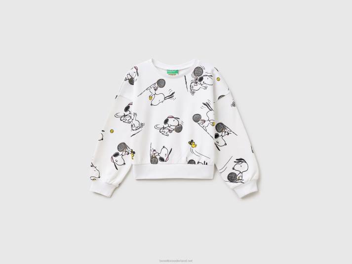 kinderen Benetton warme sweater met pindaprint wit 4R625315