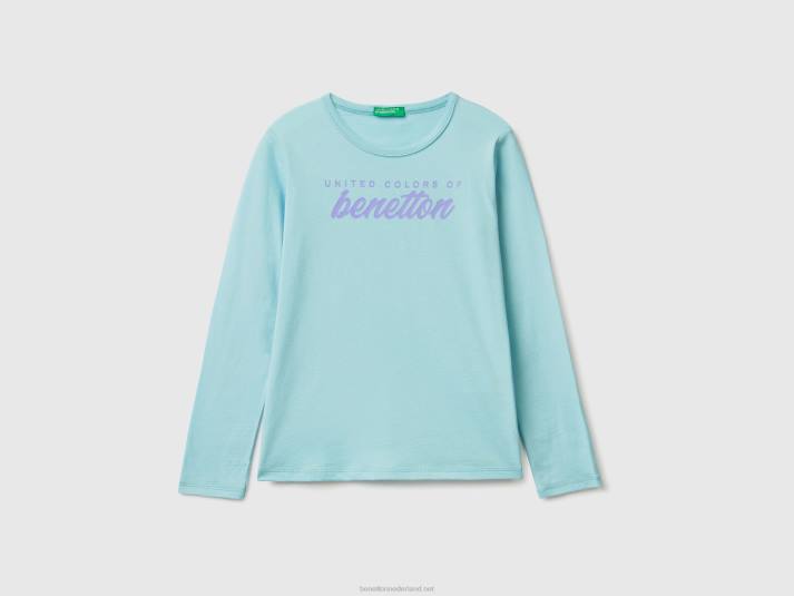kinderen Benetton T-shirt met lange mouwen van 100% katoen water 4R625248