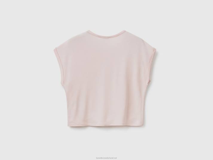 kinderen Benetton T-shirt met pailletten zacht roze 4R625287