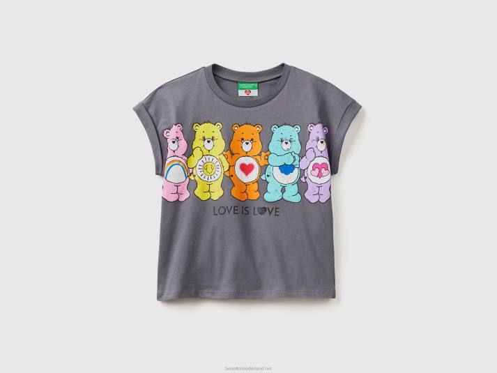 kinderen Benetton Troetelbeertjes T-shirt van 100% katoen donkergrijs 4R622459