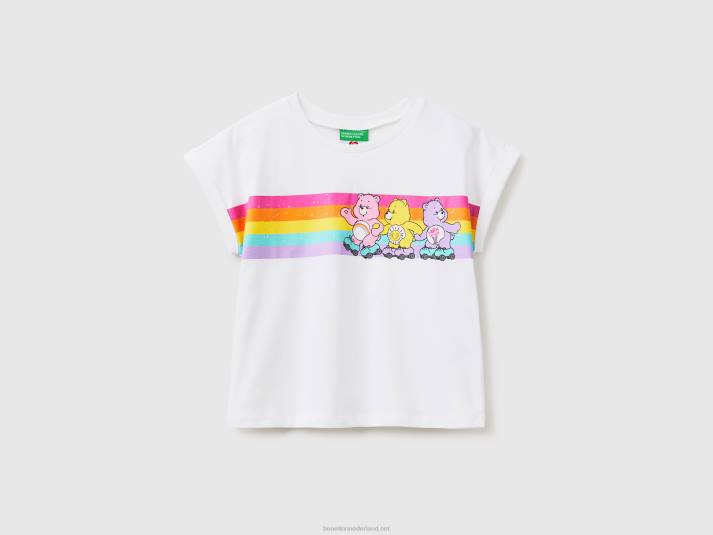 kinderen Benetton Troetelbeertjes T-shirt van 100% katoen wit 4R622476