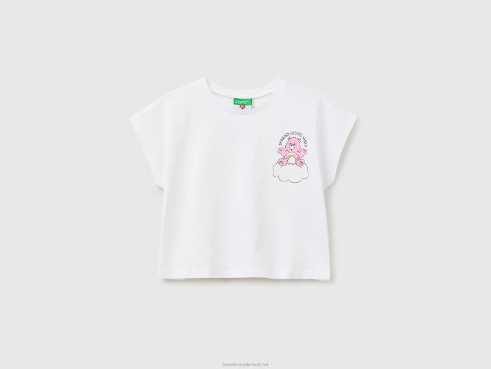 kinderen Benetton t-shirt met troetelbeertjes print wit 4R622471