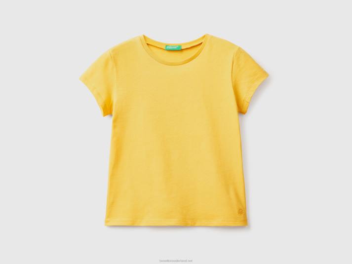 kinderen Benetton t-shirt van puur biologisch katoen geel 4R622445