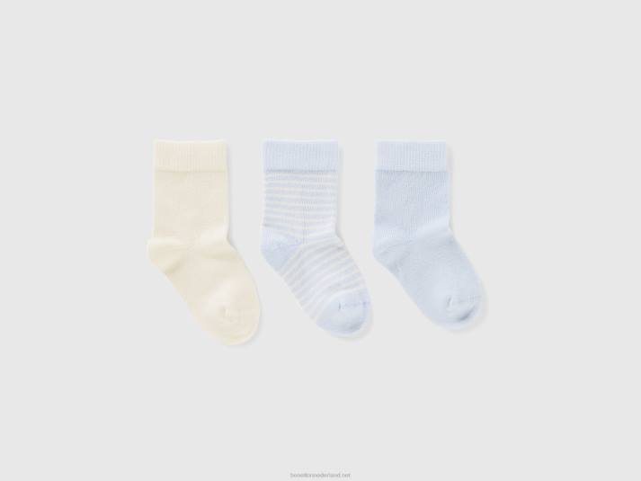 kinderen Benetton sokkenset in lichtblauwe tinten lichtblauw 4R623314