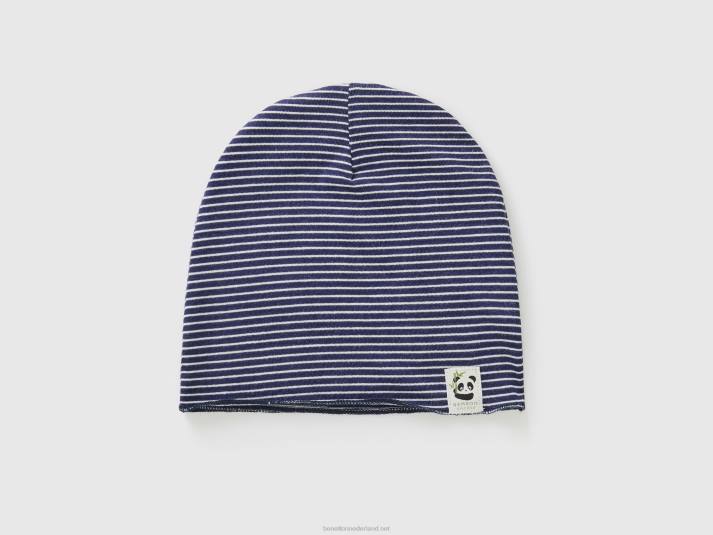 kinderen Benetton gestreepte pet donkerblauw 4R623320