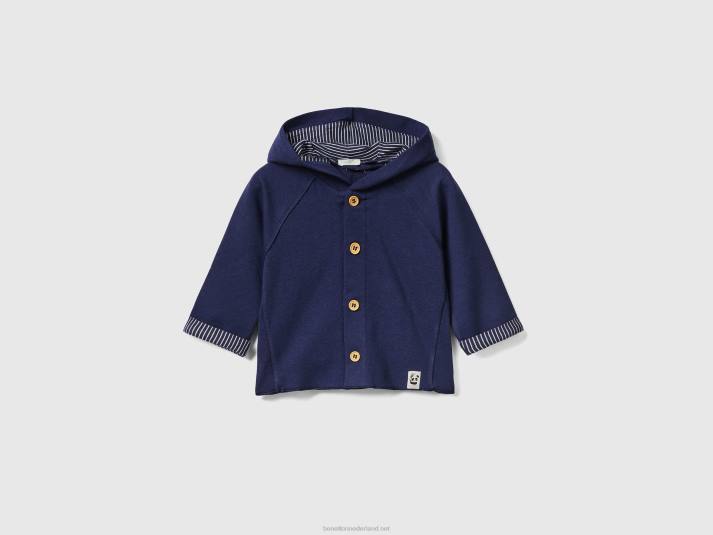 kinderen Benetton hoodie met ritssluiting donkerblauw 4R623117