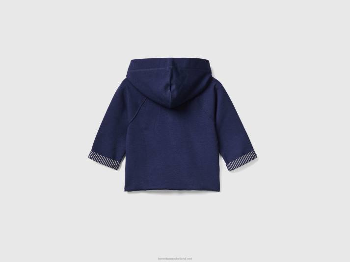 kinderen Benetton hoodie met ritssluiting donkerblauw 4R623117