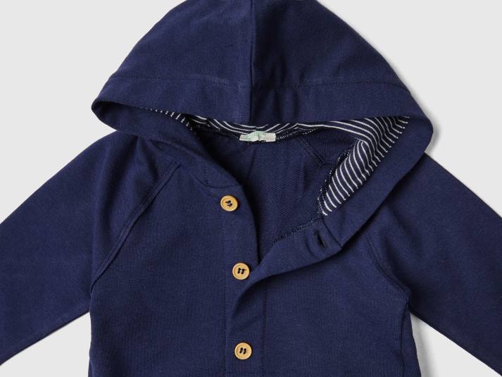 kinderen Benetton hoodie met ritssluiting donkerblauw 4R625822