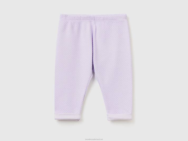 kinderen Benetton jegging met jacquard breisel lila 4R623245