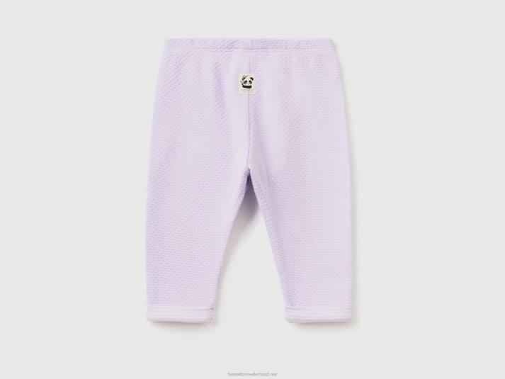 kinderen Benetton jegging met jacquard breisel lila 4R625923