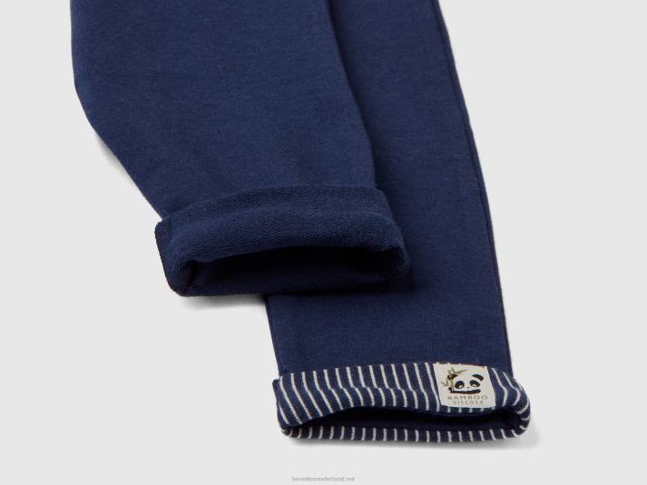 kinderen Benetton joggingbroek met manchetten donkerblauw 4R623265