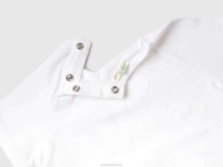 kinderen Benetton stretchbody met print wit 4R625869