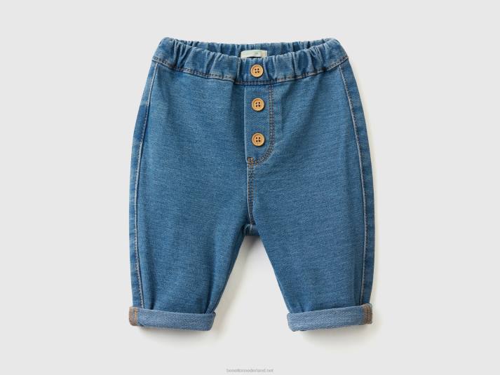 kinderen Benetton broek in denimlook donkerblauw 4R625904