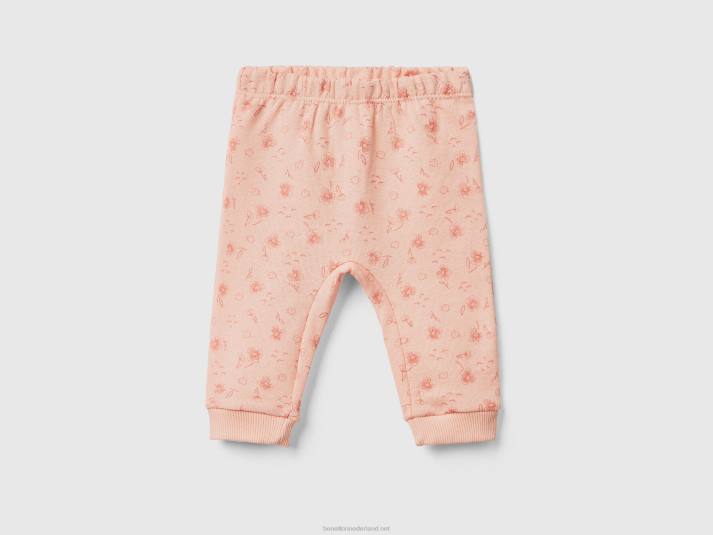 kinderen Benetton gedessineerde joggingbroek zacht roze 4R623261