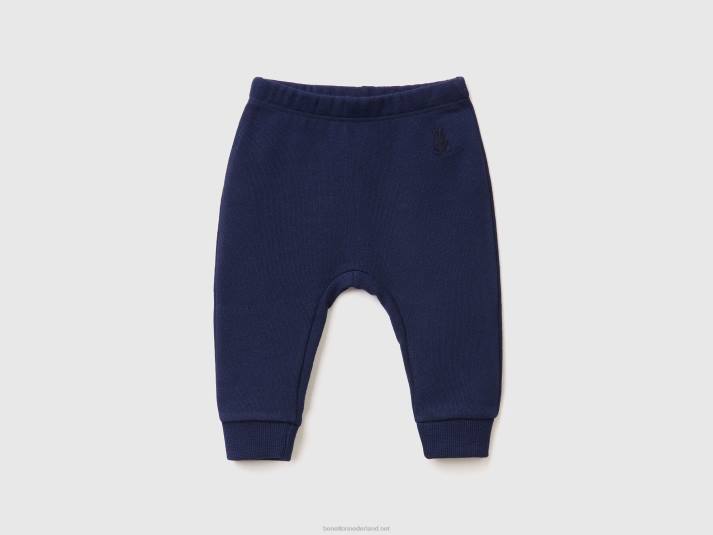 kinderen Benetton joggingbroek van biologisch katoen donkerblauw 4R623278