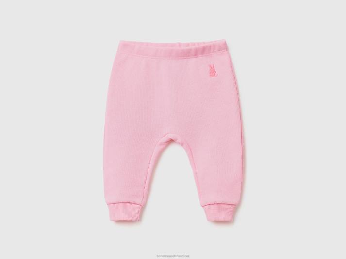kinderen Benetton joggingbroek van biologisch katoen roze 4R623228