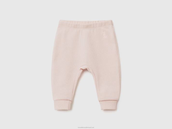 kinderen Benetton joggingbroek van biologisch katoen zacht roze 4R625953