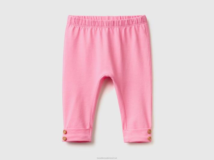 kinderen Benetton legging van stretchkatoen roze 4R623250