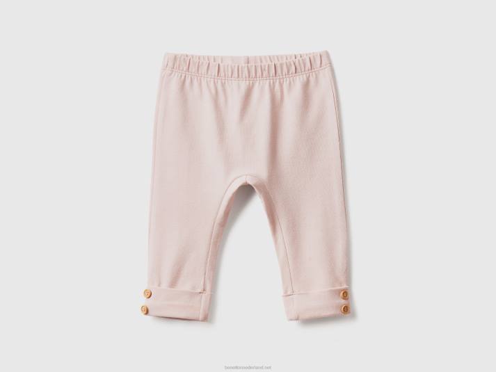 kinderen Benetton legging van stretchkatoen zacht roze 4R623253