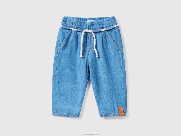 kinderen Benetton lichtgewicht baggy fit broek lichtblauw 4R623226