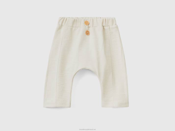 kinderen Benetton lichtgewicht joggingbroek beige 4R625936