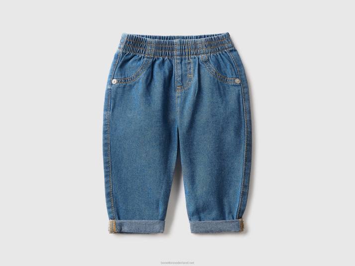 kinderen Benetton spijkerbroek van 100% katoendenim lichtblauw 4R623283