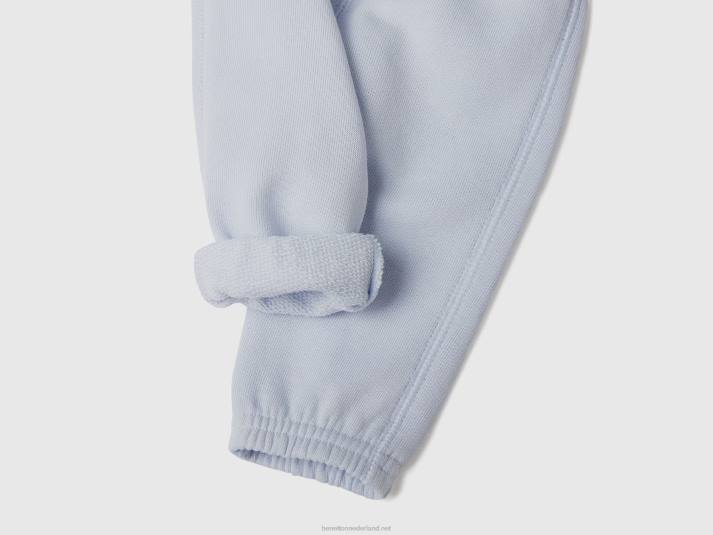 kinderen Benetton zachte joggingbroek met borduursel hemelsblauw 4R623229