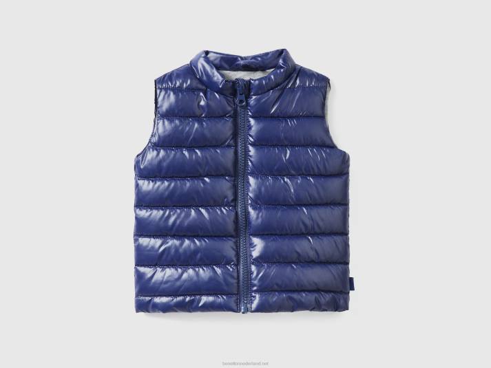 kinderen Benetton gewatteerd vest van technische stof donkerblauw 4R623076