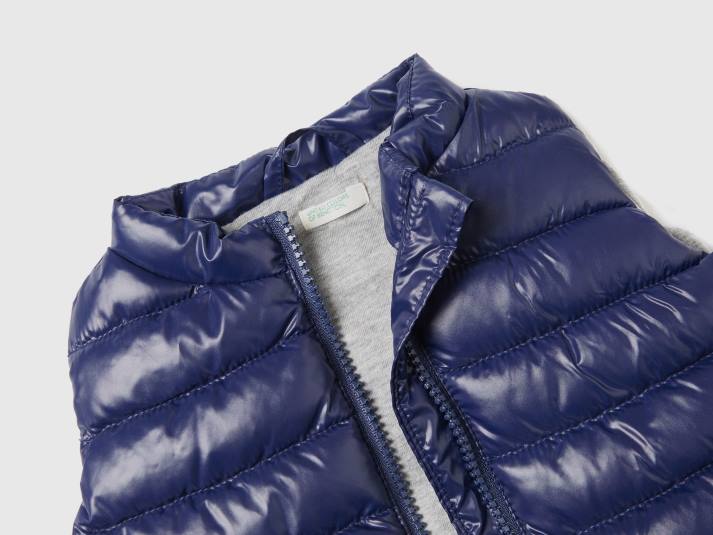 kinderen Benetton gewatteerd vest van technische stof donkerblauw 4R625740