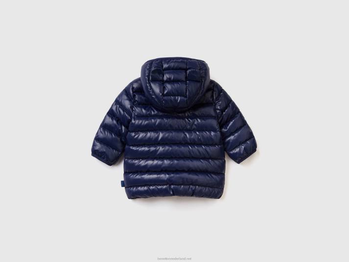 kinderen Benetton jas met oren in technische stof donkerblauw 4R625746