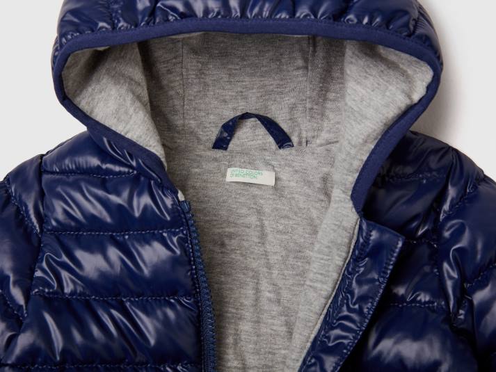 kinderen Benetton jas met oren in technische stof donkerblauw 4R625746