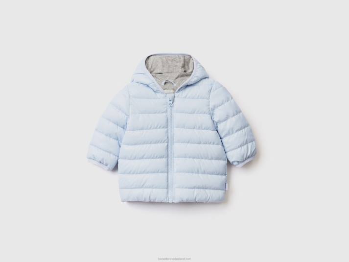 kinderen Benetton jas met oren in technische stof hemelsblauw 4R623071