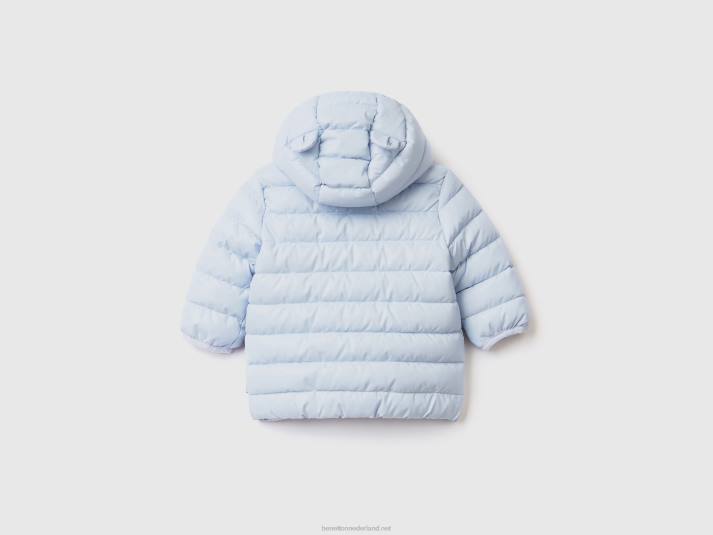 kinderen Benetton jas met oren in technische stof hemelsblauw 4R623071