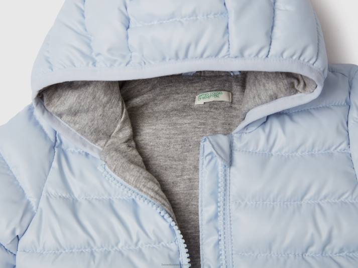 kinderen Benetton jas met oren in technische stof hemelsblauw 4R623071