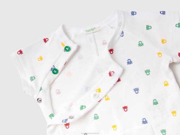 kinderen Benetton Gedessineerde romper van biologisch katoen veelkleurig 4R623175